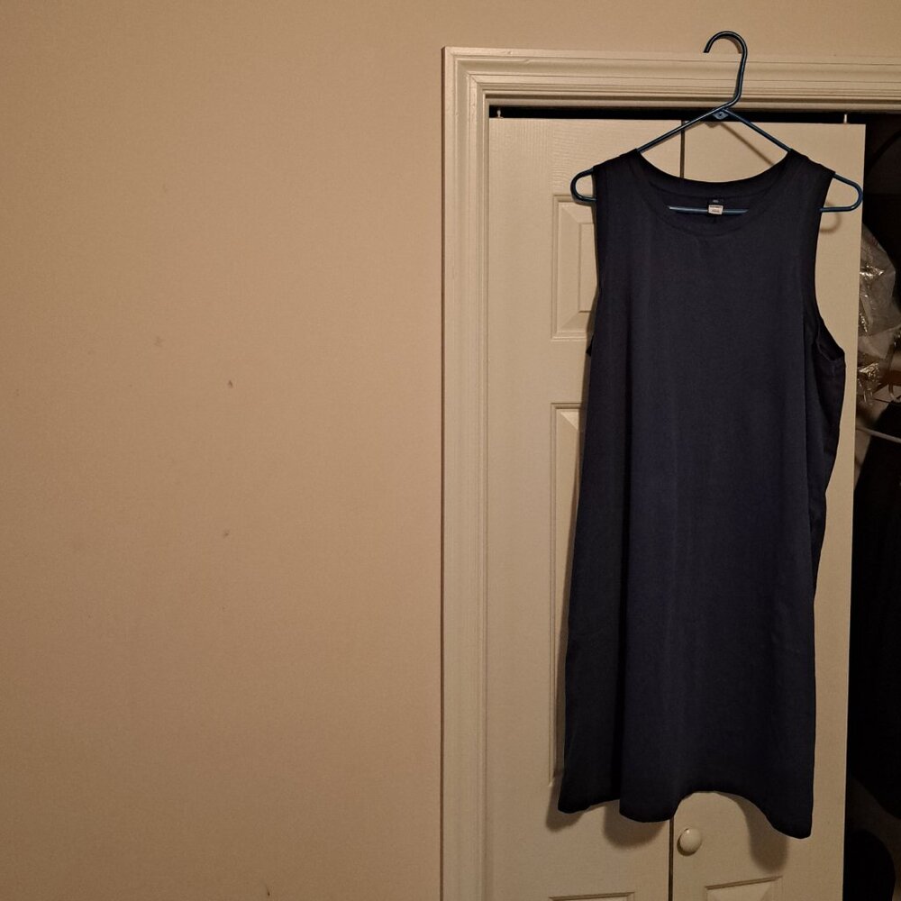 Old Navy blue sleeveless t shirt dress